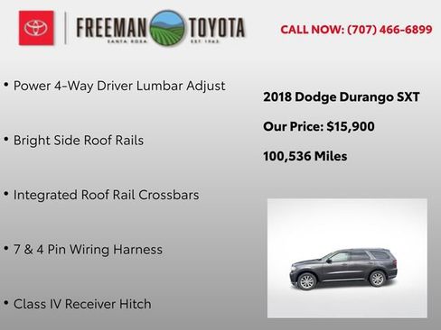 Used 2018 Dodge Durango SXT w/ Quick Order Package 2BB image 13