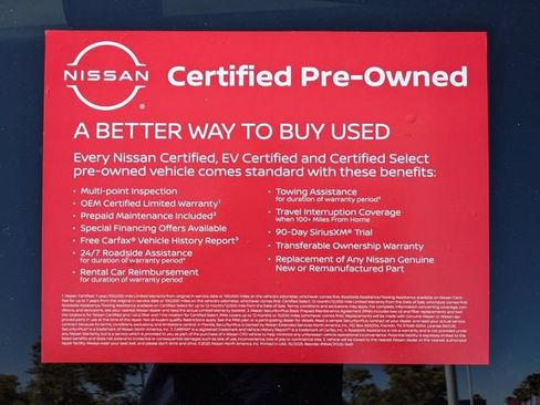 Certified 2026 Nissan Sentra SV w/ Floor Mat Package FWD image 4