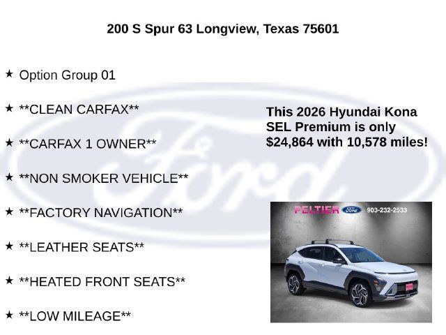 Used 2026 Hyundai Kona SEL Premium FWD image 5