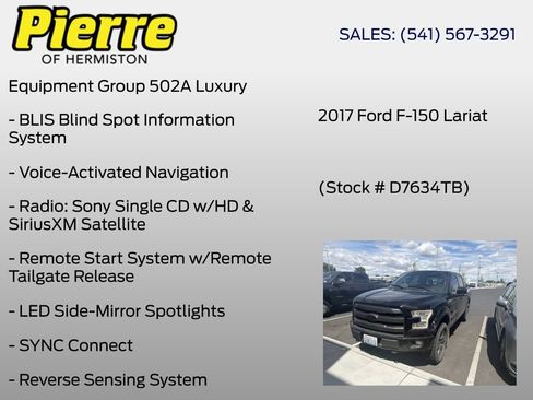 Used 2017 Ford F150 Lariat w/ Equipment Group 502A Luxury AWD/4WD image 2