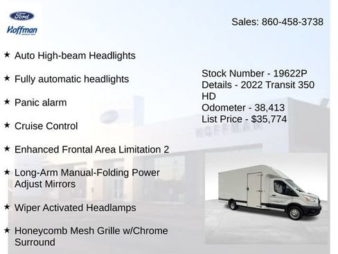 Used 2022 Ford Transit 350 Low Roof DRW w/ Interior Upgrade Package RWD image 20