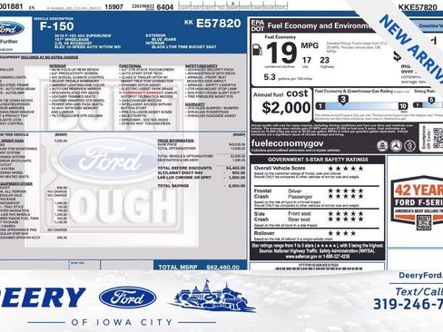 Used 2019 Ford F150 Lariat w/ Equipment Group 502A Luxury AWD/4WD image 13