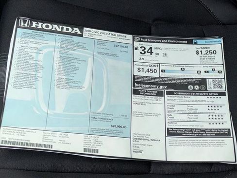 New 2026 Honda Civic Sport image 17