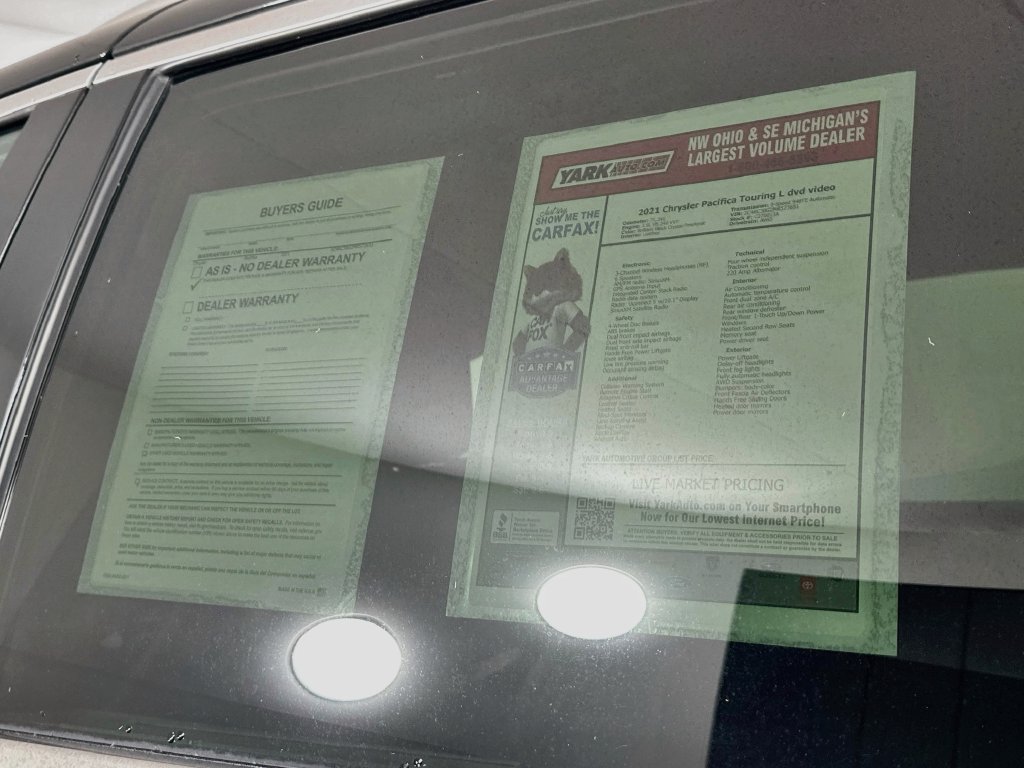 Certified 2021 Chrysler Pacifica Touring-L w/ Uconnect Theater Family Group AWD/4WD image 15