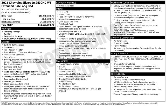 Used 2021 Chevrolet Silverado 2500 W/T RWD image 33