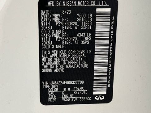 Used 2024 INFINITI QX80 Luxe image 89