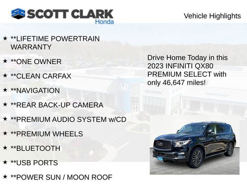 Used 2023 INFINITI QX80 Premium Select w/ All-Season Package image 12