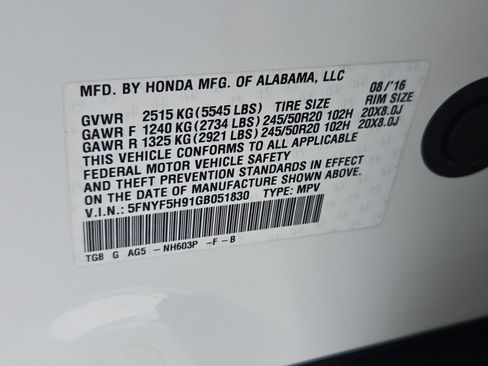 Used 2016 Honda Pilot Touring image 34