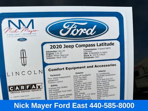 Used 2020 Jeep Compass Latitude w/ Cold Weather Group image 26