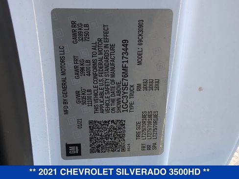 Used 2021 Chevrolet Silverado 3500 W/T w/ WT Fleet Convenience Package AWD/4WD image 21