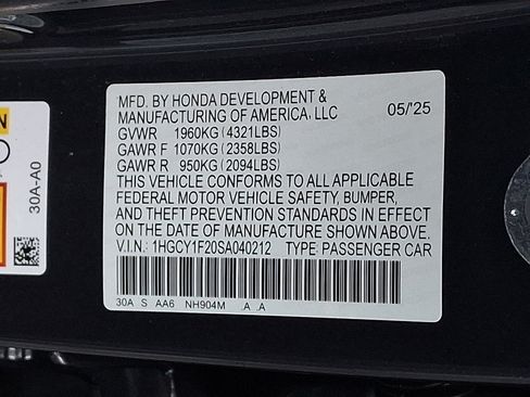 Certified 2025 Honda Accord LX image 28