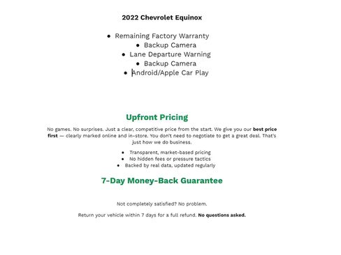 Used 2022 Chevrolet Equinox LT w/ LPO, Floor Liner Package image 2