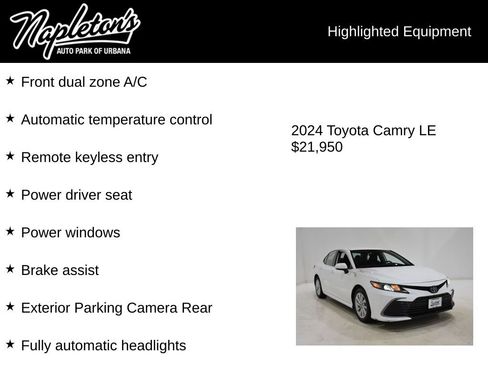 Used 2024 Toyota Camry LE image 15