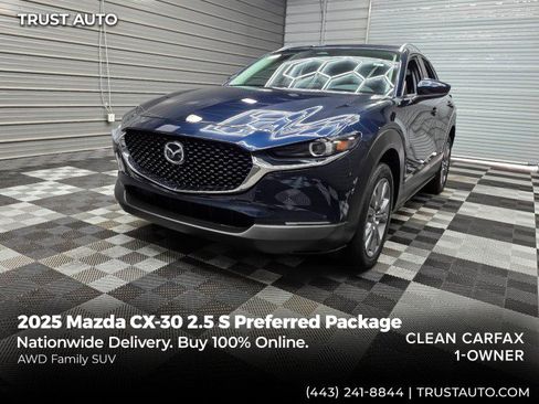 Used 2025 MAZDA CX-30 AWD 2.5 S w/ Preferred Package image 1