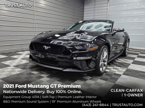 Used 2021 Ford Mustang GT Premium w/ Equipment Group 401A RWD image 1