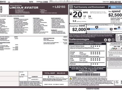 Used 2021 Lincoln Aviator Reserve w/ Equipment Group 201A AWD/4WD image 7