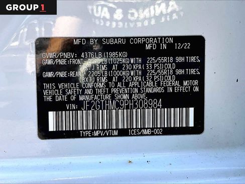 Certified 2023 Subaru Crosstrek 2.5i Limited w/ Moonroof Package image 36