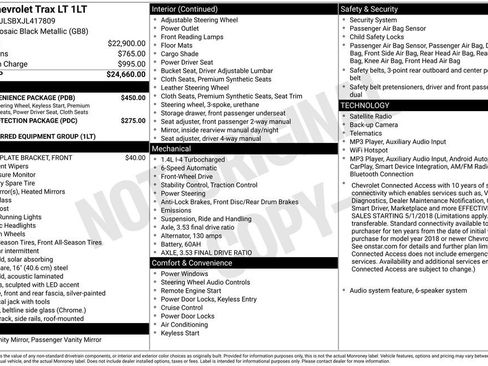 Used 2018 Chevrolet Trax LT w/ LT Convenience Package FWD image 10