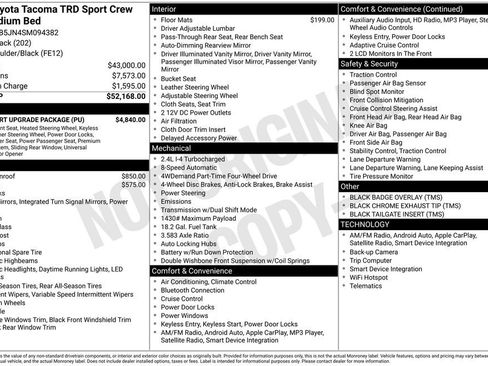 Used 2025 Toyota Tacoma TRD Sport w/ TRD Sport Upgrade Package image 17