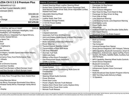 Certified 2023 MAZDA CX-5 AWD 2.5 S w/ Premium Plus Pkg image 6
