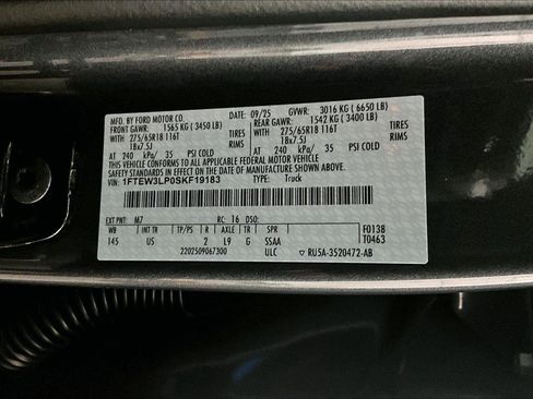 New 2025 Ford F150 XLT w/ Equipment Group 301A Standard image 33