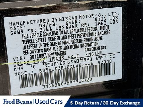 Used 2023 Nissan Sentra SV w/ SV Premium Package FWD image 37