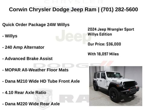 Certified 2024 Jeep Wrangler Willys image 7