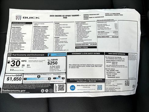 New 2026 Buick Encore GX Sport Touring w/ Black Roof Package image 11