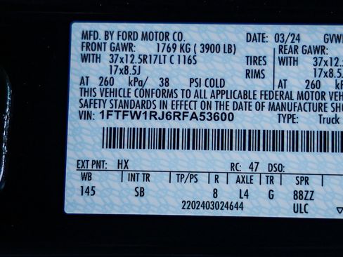 Used 2024 Ford F150 Raptor w/ Equipment Group 803A Raptor R image 29