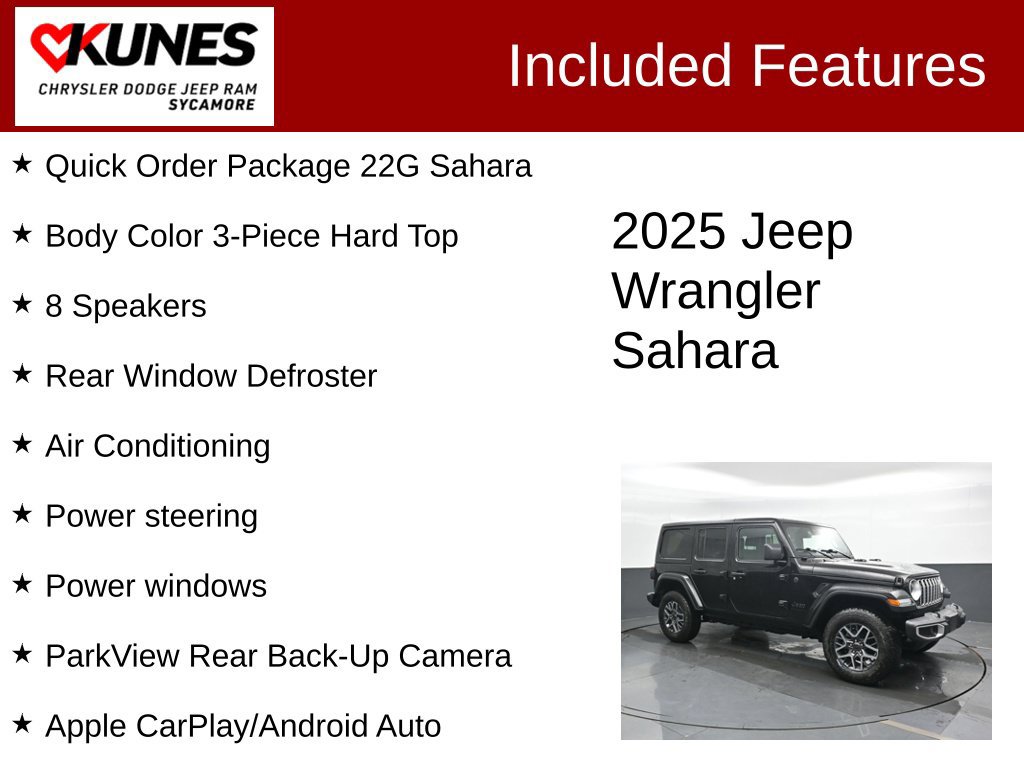 Used 2025 Jeep Wrangler Unlimited Sahara AWD/4WD image 3