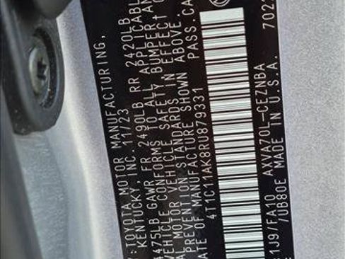 Certified 2024 Toyota Camry LE FWD image 22