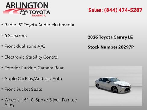 Used 2026 Toyota Camry LE FWD image 4
