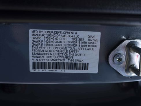 Used 2022 Honda Ridgeline RTL image 45