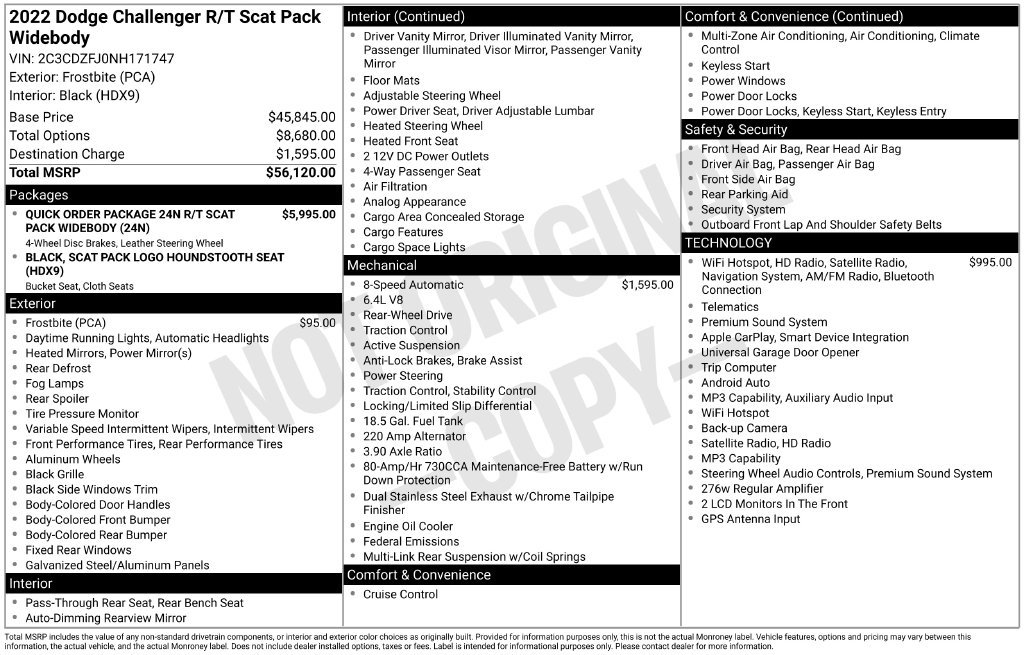 Used 2022 Dodge Challenger R/T Scat Pack RWD image 34