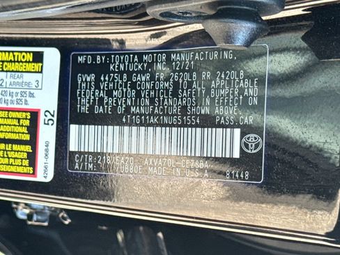 Used 2022 Toyota Camry SE FWD image 47