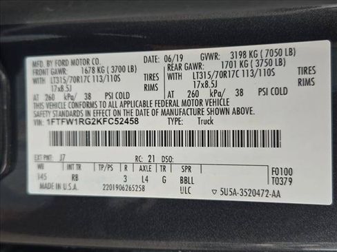 Used 2019 Ford F150 Raptor w/ Equipment Group 802A Luxury AWD/4WD image 11