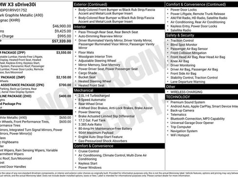 Used 2024 BMW X3 sDrive30i w/ Premium Package image 9