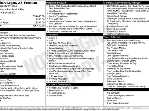 Used 2019 Subaru Legacy 2.5i Premium image 19
