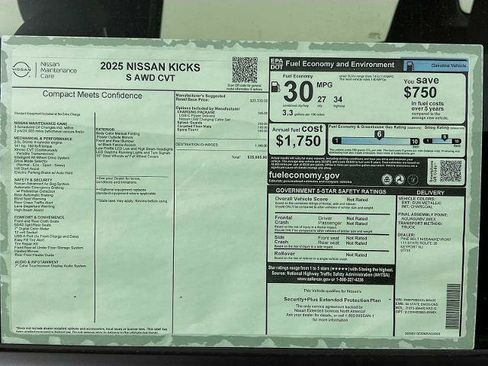 Certified 2025 Nissan Kicks S w/ Charging Package AWD/4WD image 6