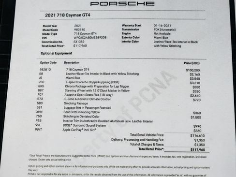 Used 2021 Porsche 718 Cayman GT4 RWD image 2