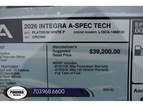 New 2026 Acura Integra A-Spec FWD image 36