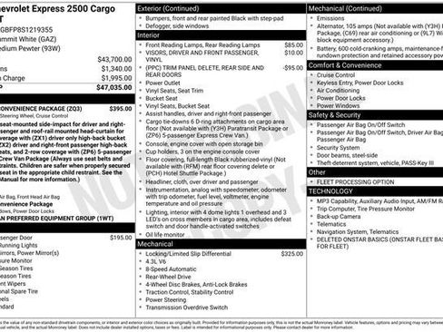 Used 2025 Chevrolet Express 2500 Extended w/ Driver Convenience Package RWD image 11