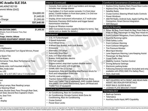 Used 2022 GMC Acadia SLE w/ Elevation Edition image 5