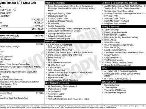 Used 2024 Toyota Tundra SR5 w/ TRD Off-Road Package AWD/4WD image 37