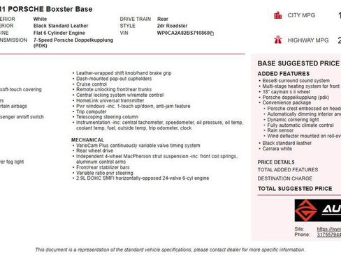 Used 2011 Porsche Boxster RWD image 3