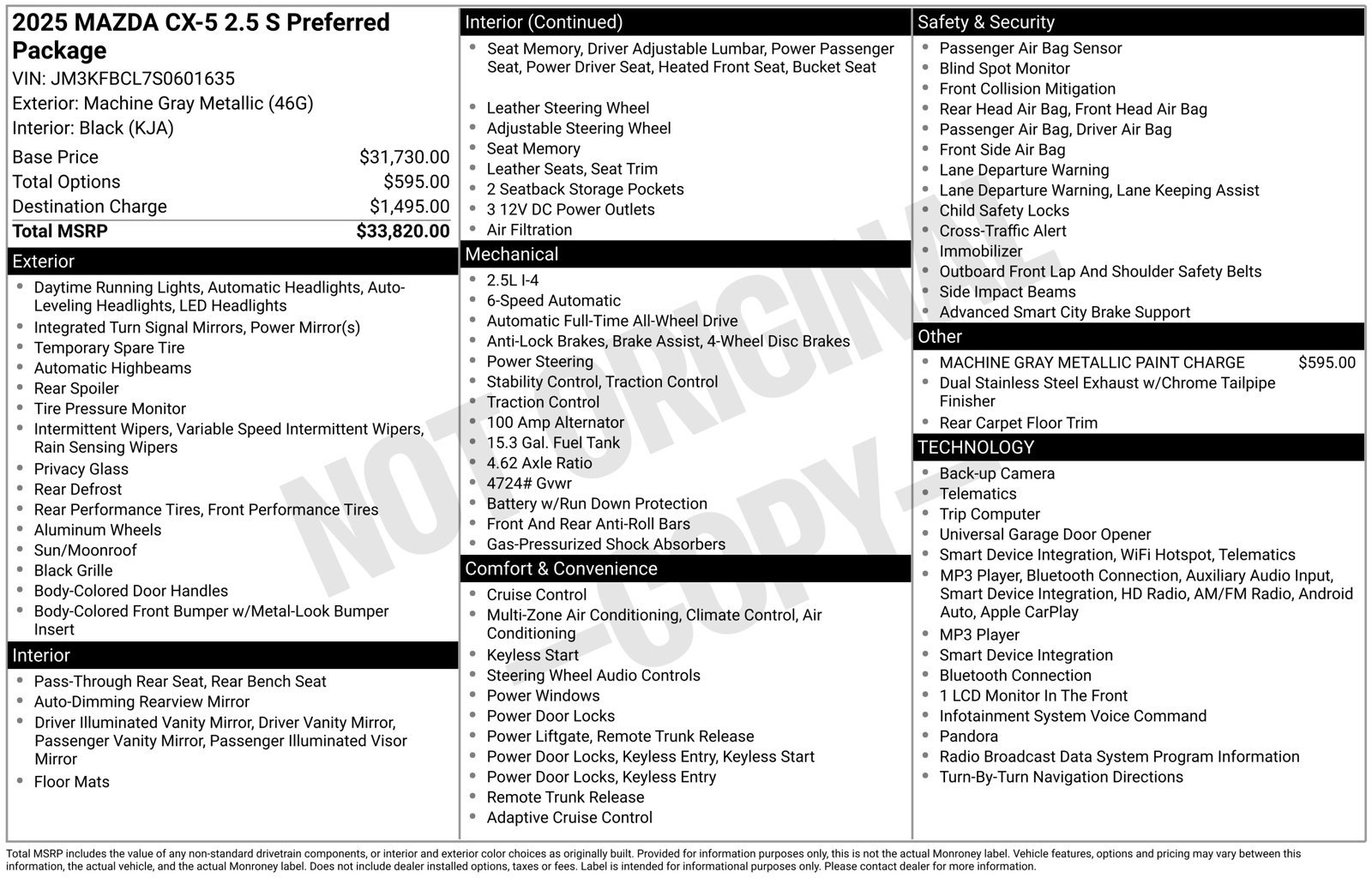 Certified 2025 MAZDA CX-5 AWD 2.5 S w/ Preferred Package image 25