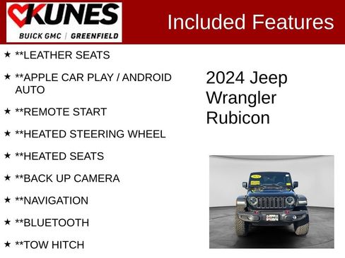 Used 2024 Jeep Wrangler Unlimited Rubicon w/ XTREMEE 35" Tire Package AWD/4WD image 2