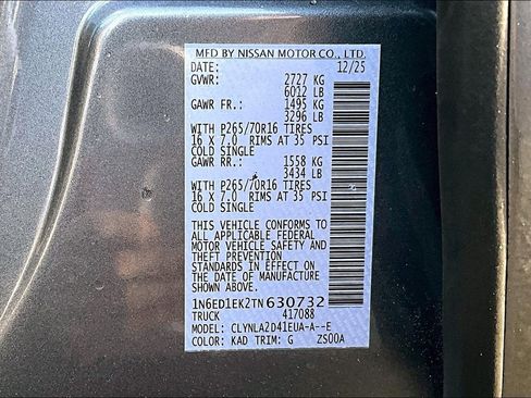 New 2026 Nissan Frontier S image 8