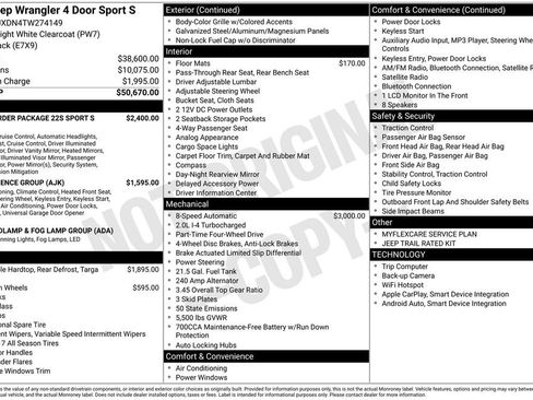 New 2026 Jeep Wrangler Sport S image 2