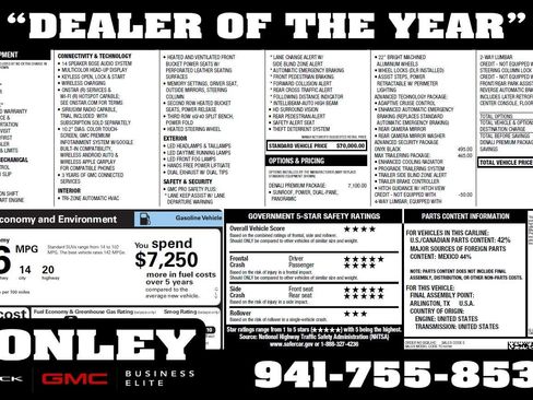 Used 2022 GMC Yukon Denali w/ Denali Premium Package RWD image 1